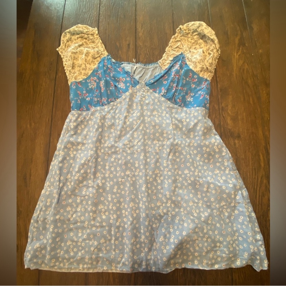 BP Vintage Floral Patchwork Mixed Print Cottagecore Dress Size XL C2
